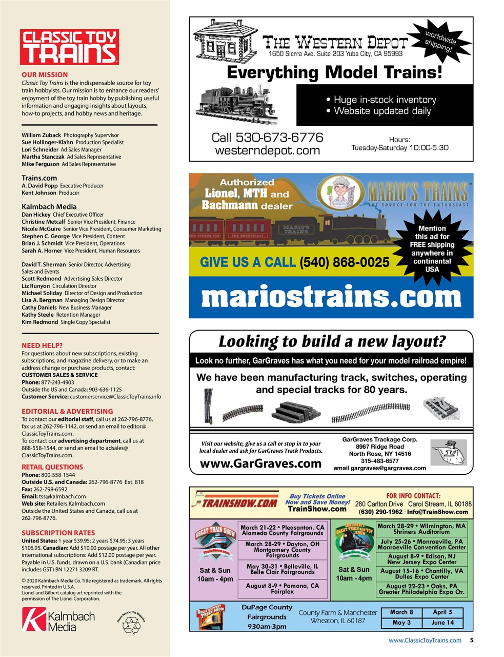 Classic Toy Trains Preview Pages