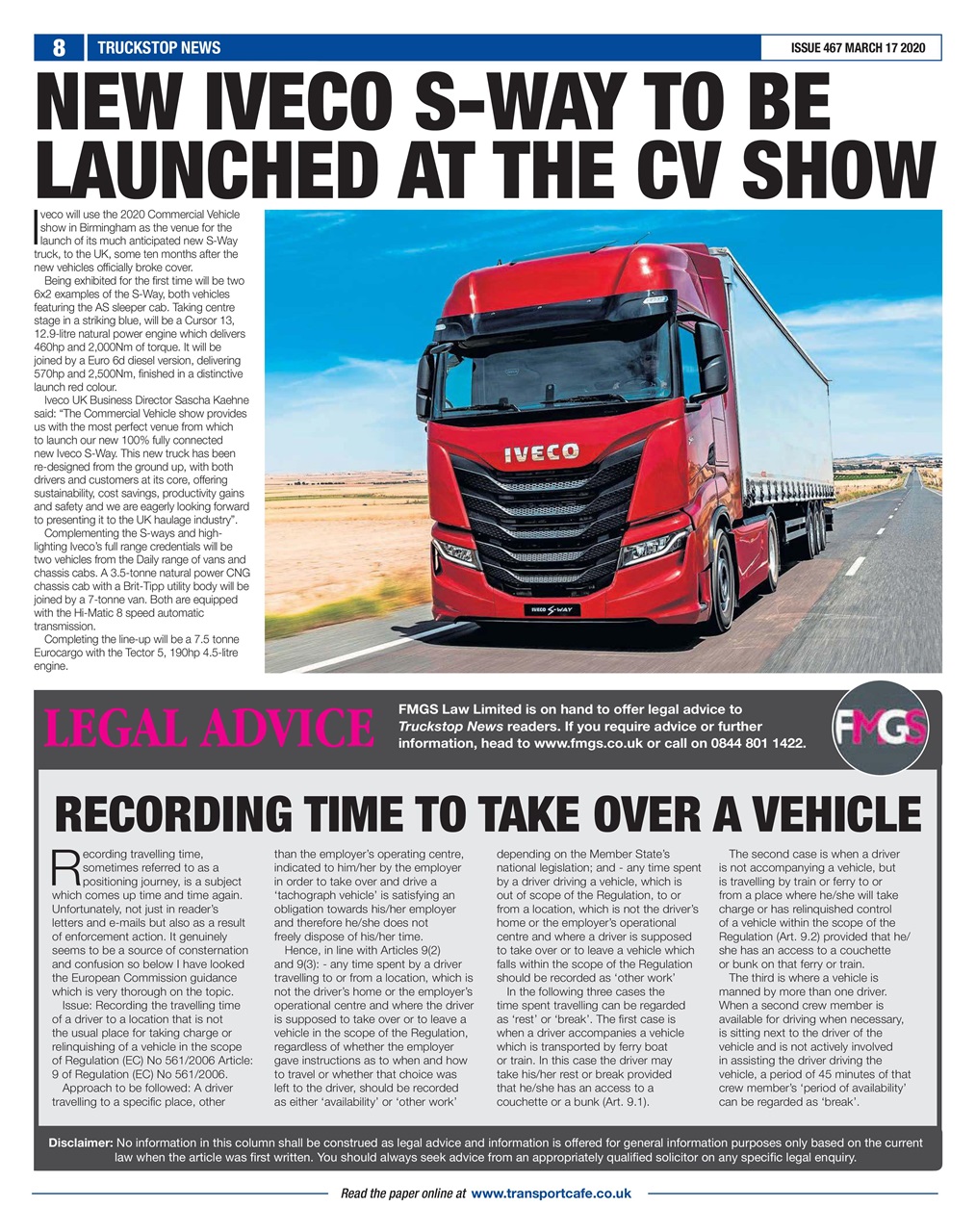 Truckstop News Preview Pages