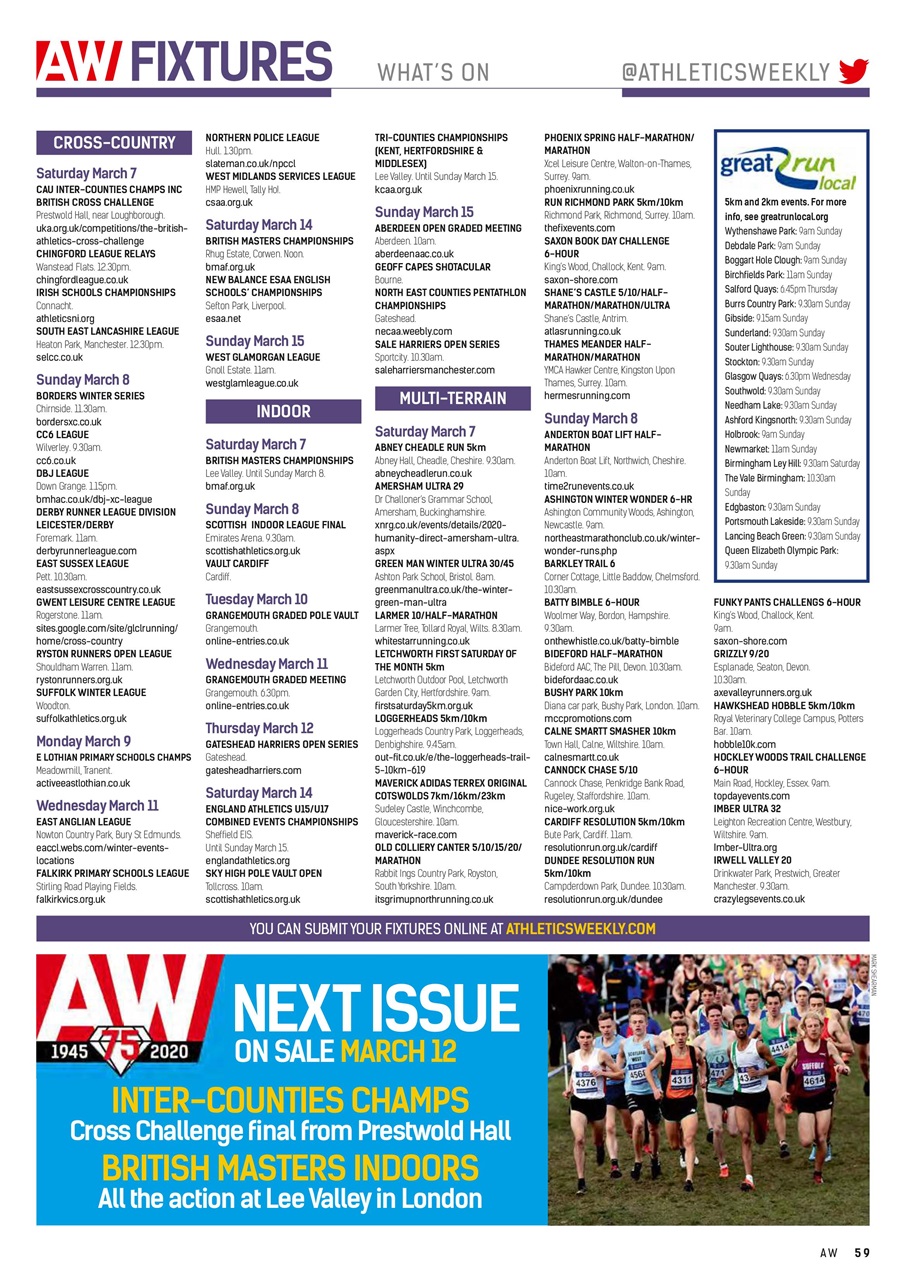 AW – Athletics Weekly Magazine Preview Pages