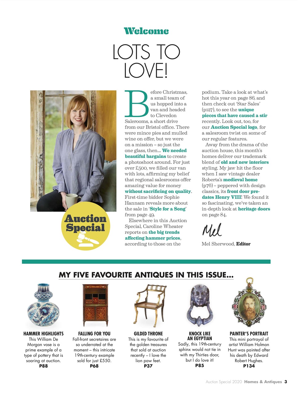 Homes & Antiques Magazine Preview Pages