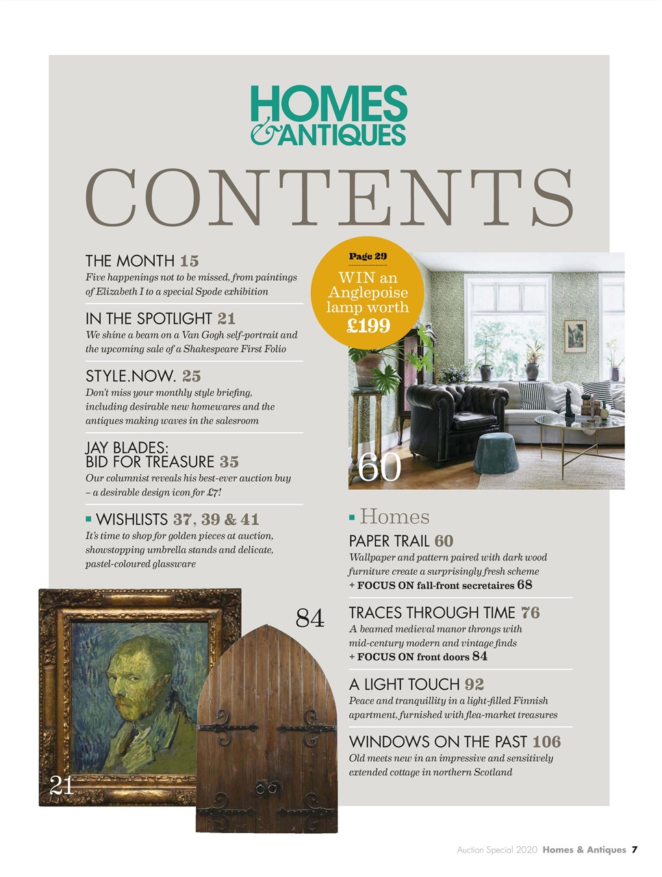 Homes & Antiques Magazine Preview Pages
