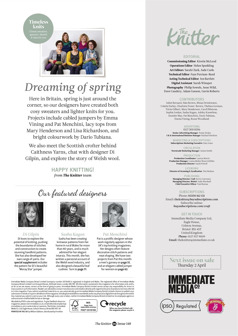 The Knitter Preview Pages