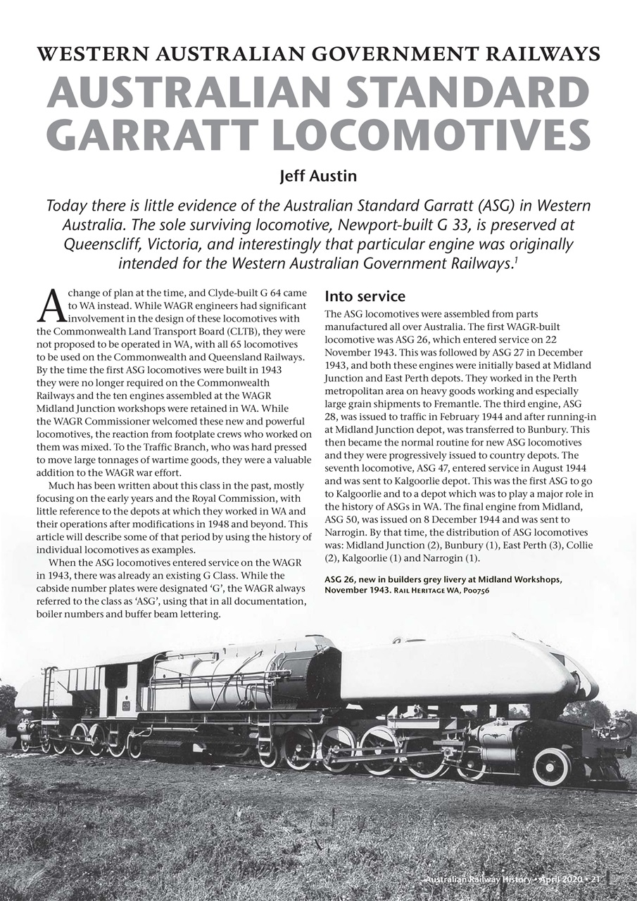 Australian Railway History Preview Pages