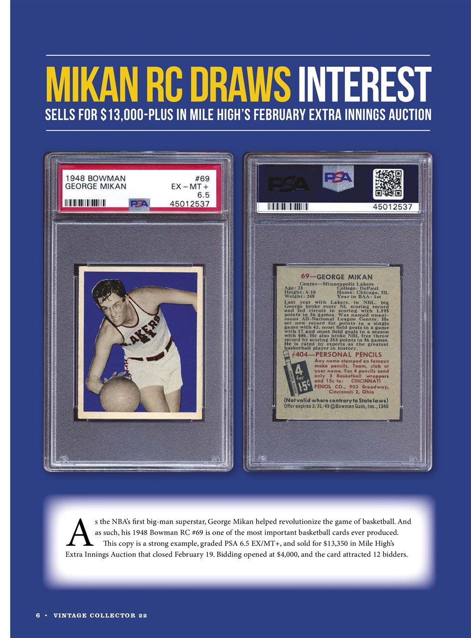 Beckett Vintage Collector Magazine Preview Pages