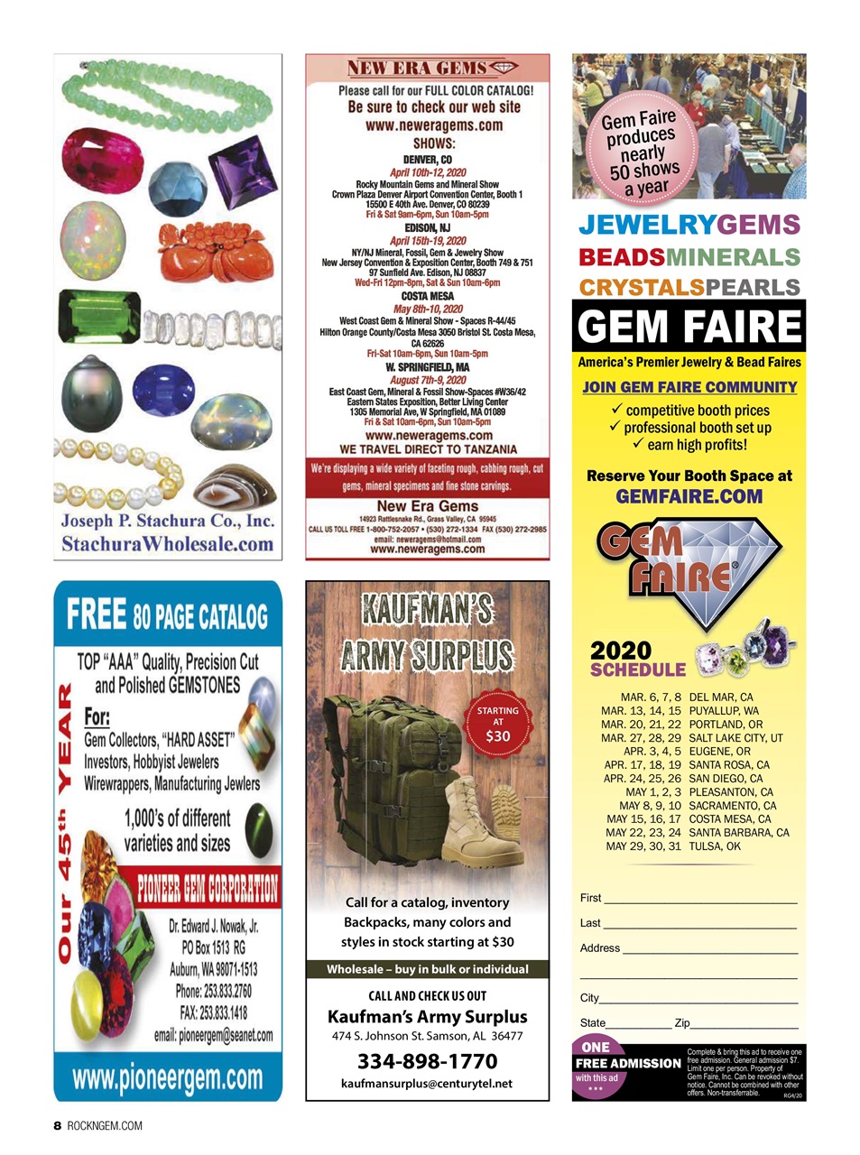 Rock&Gem Magazine Preview Pages