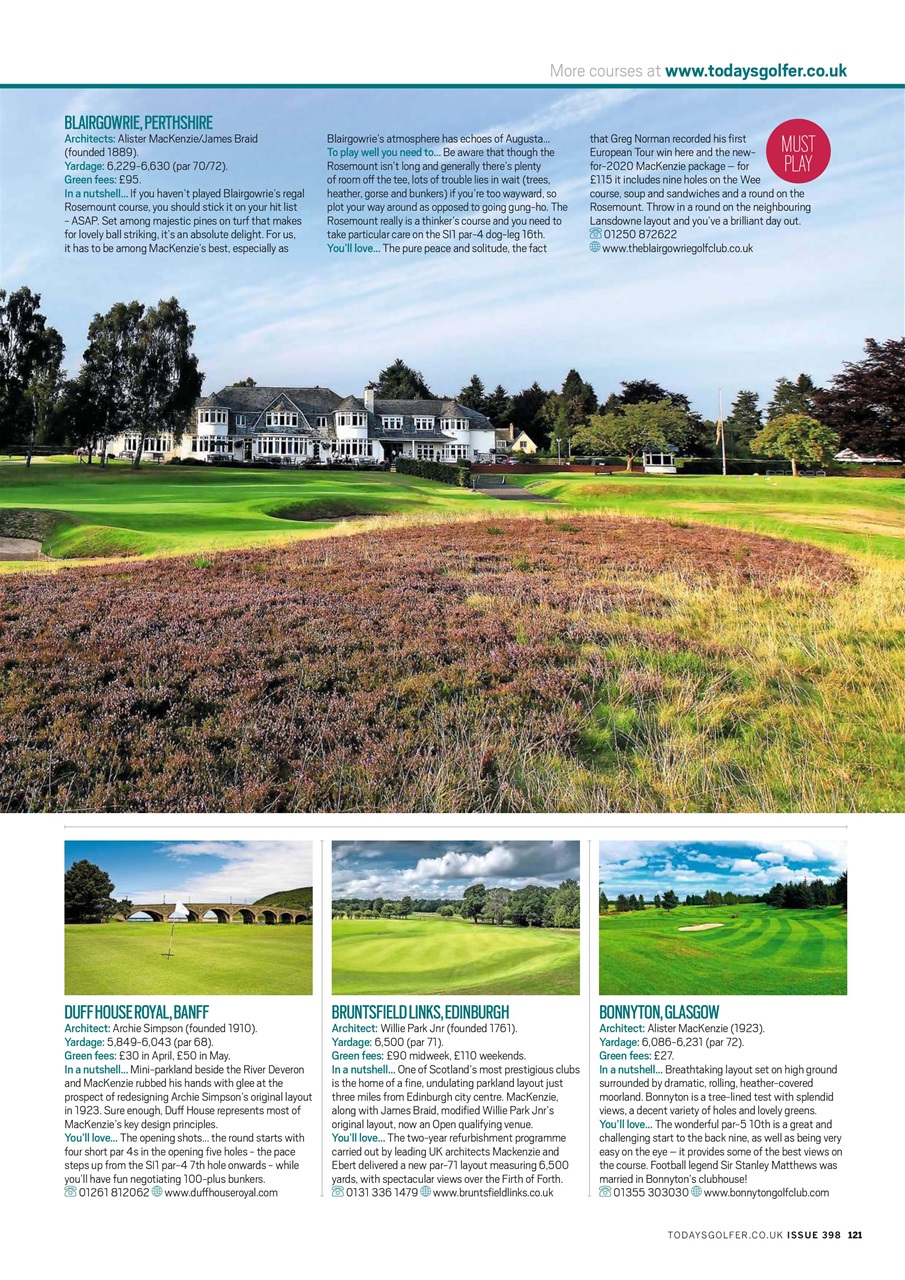 Today's Golfer Preview Pages
