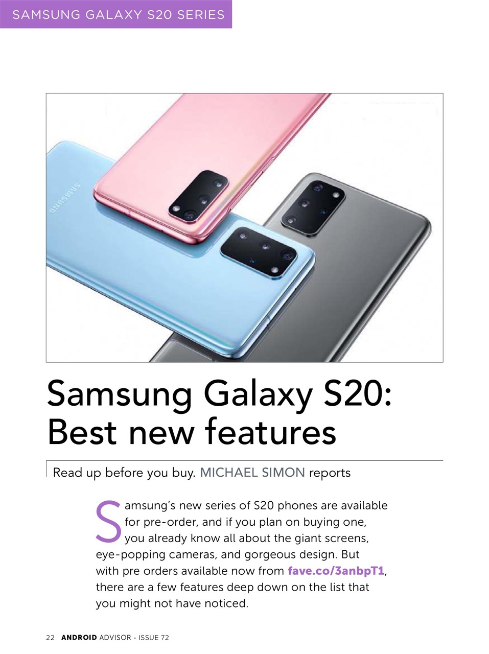 Android Advisor Preview Pages