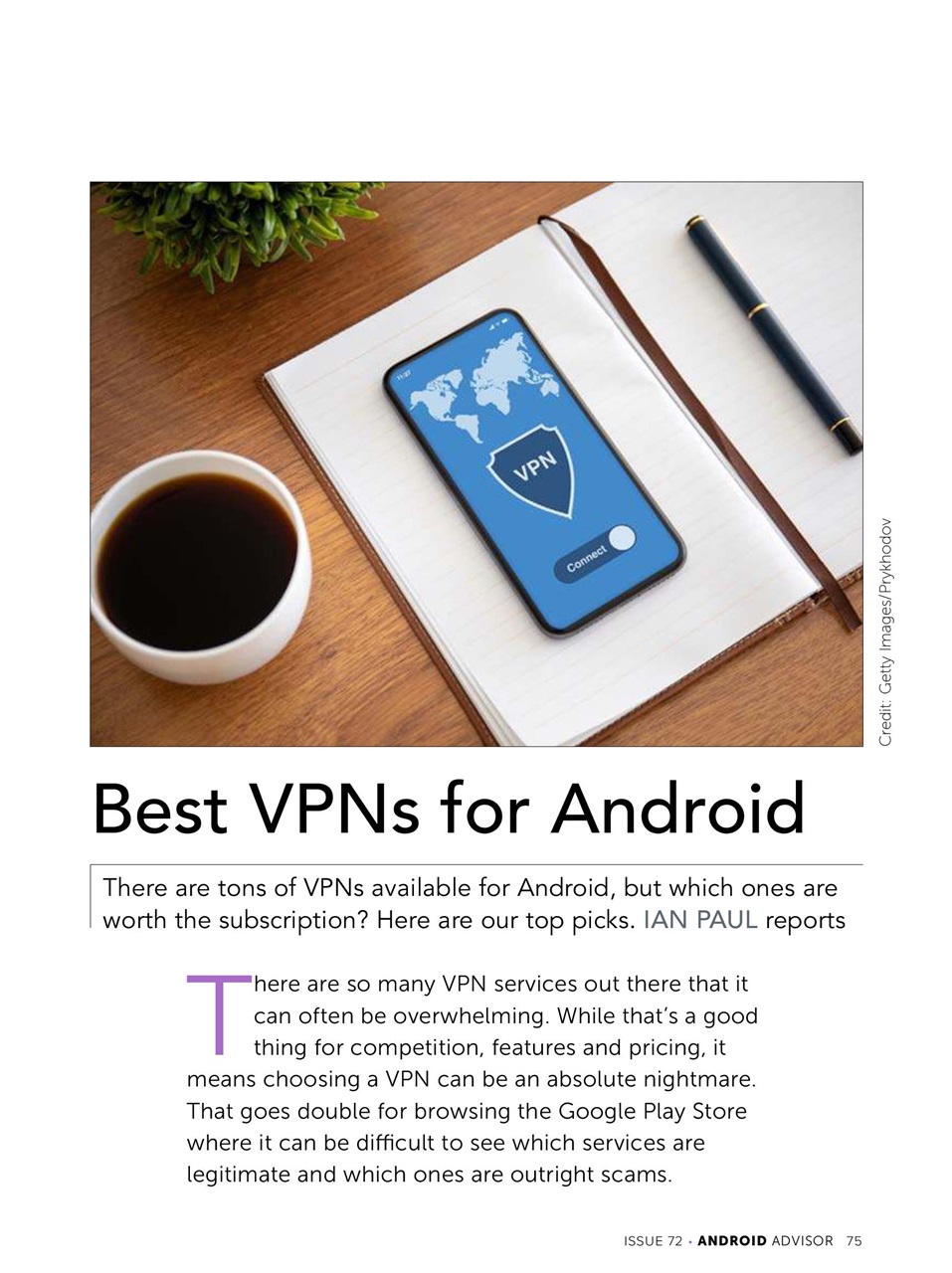 Android Advisor Preview Pages