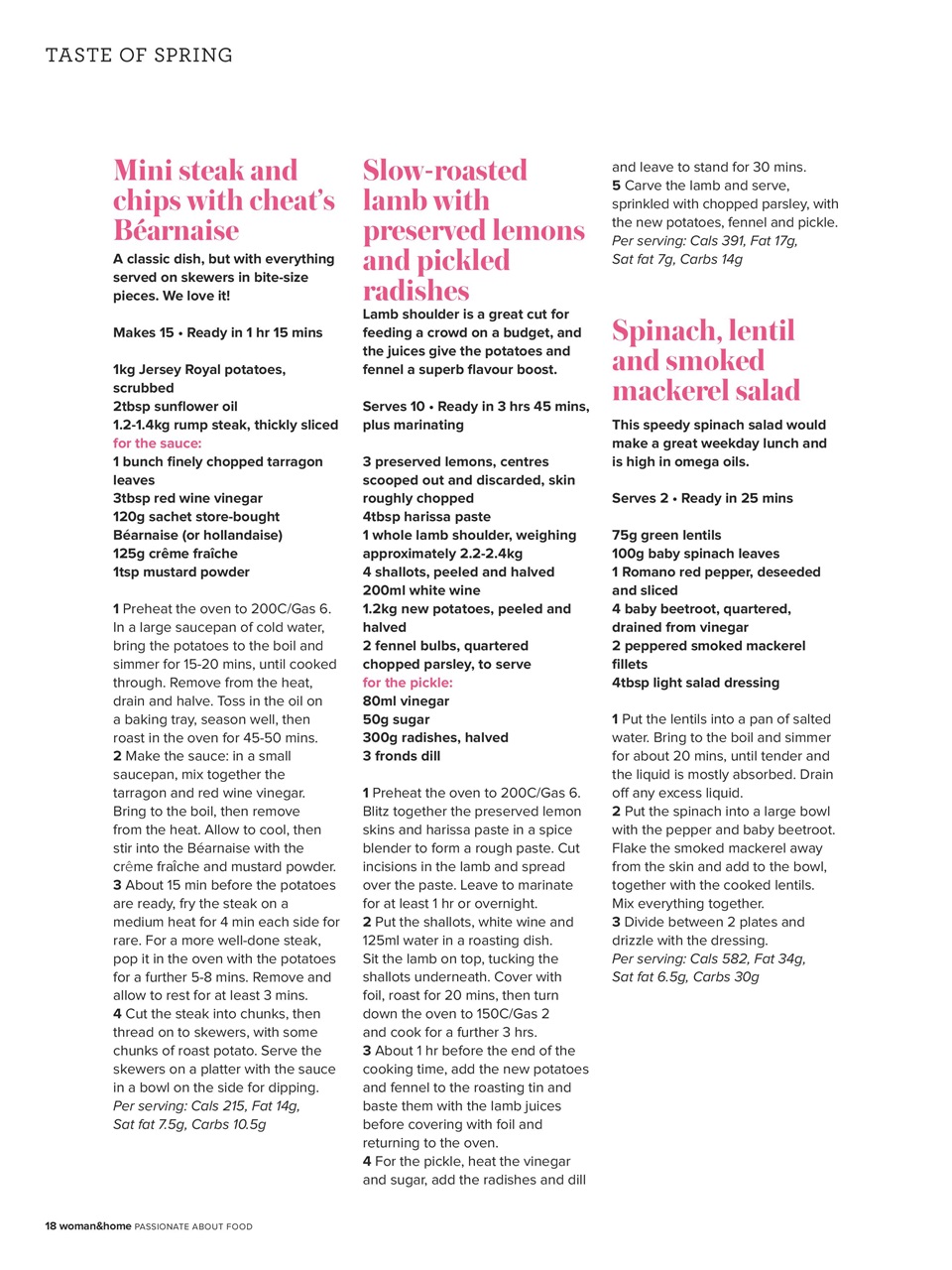 Woman & Home Feel Good Food Preview Pages