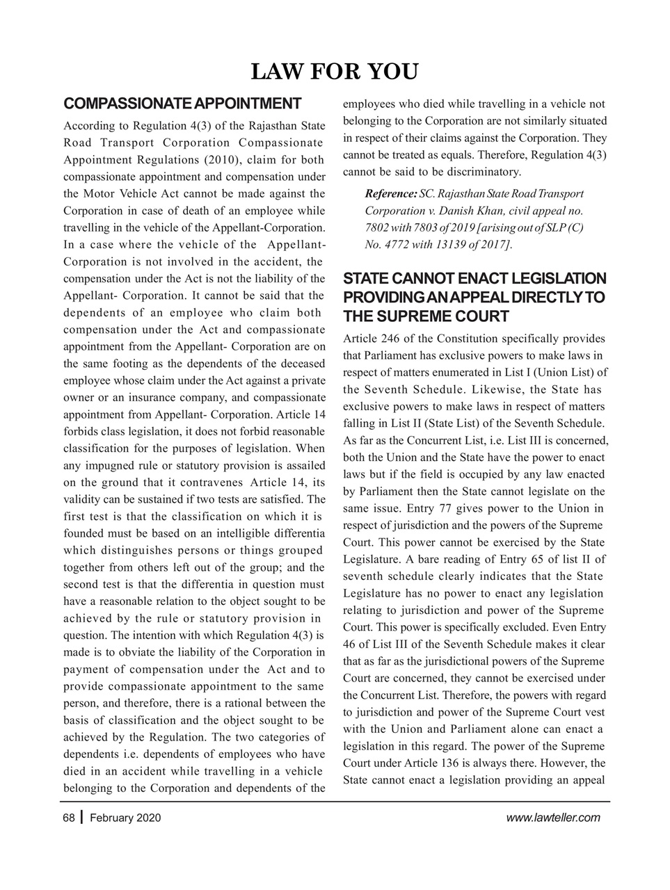 Lawteller – A Legal Awareness Magazine Preview Pages
