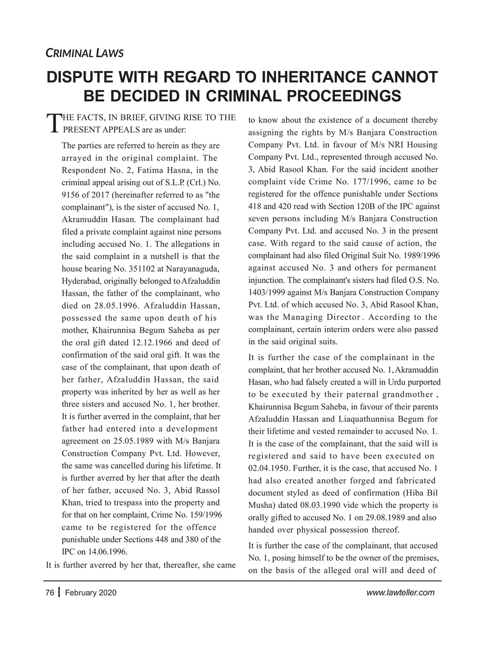 Lawteller – A Legal Awareness Magazine Preview Pages