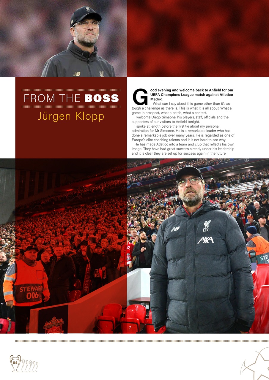 Liverpool FC Programmes Preview Pages