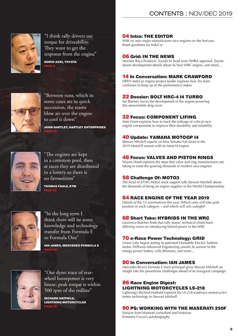 Race Engine Technology Preview Pages