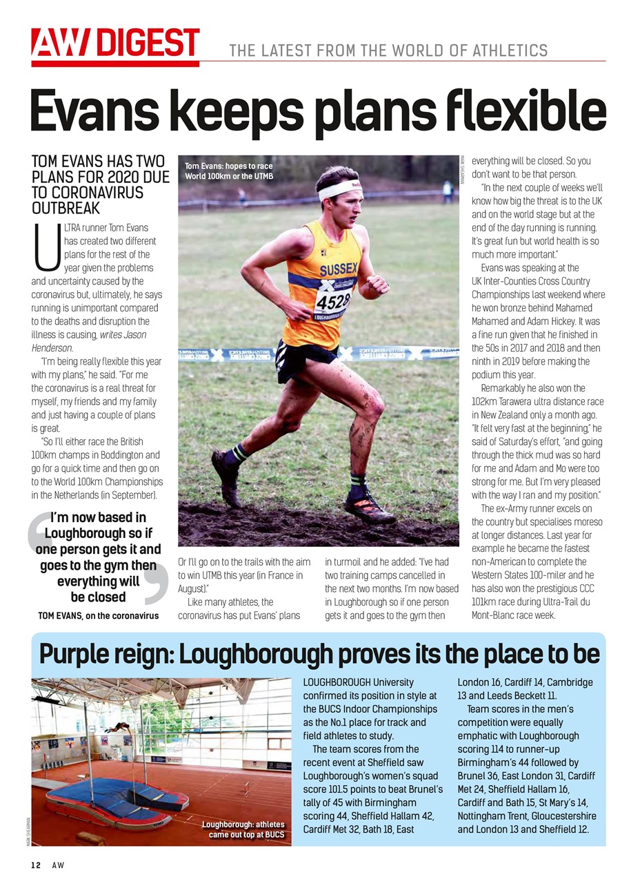 AW – Athletics Weekly Magazine Preview Pages