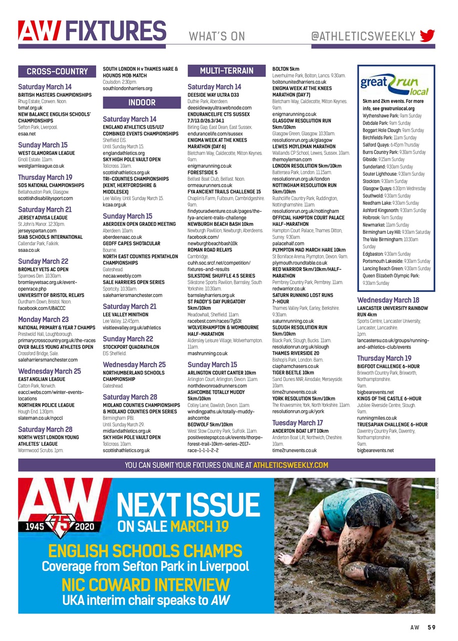 AW – Athletics Weekly Magazine Preview Pages