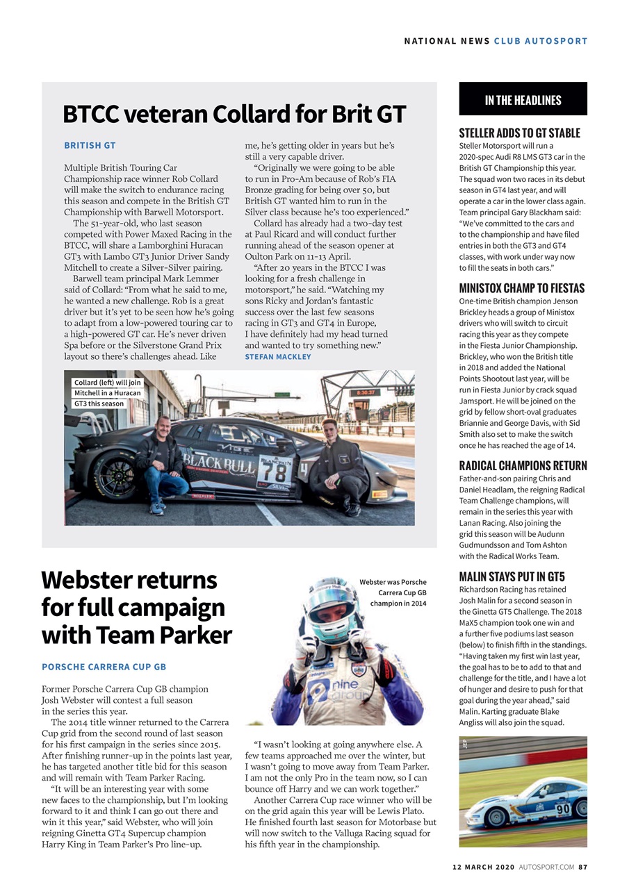 Autosport Preview Pages