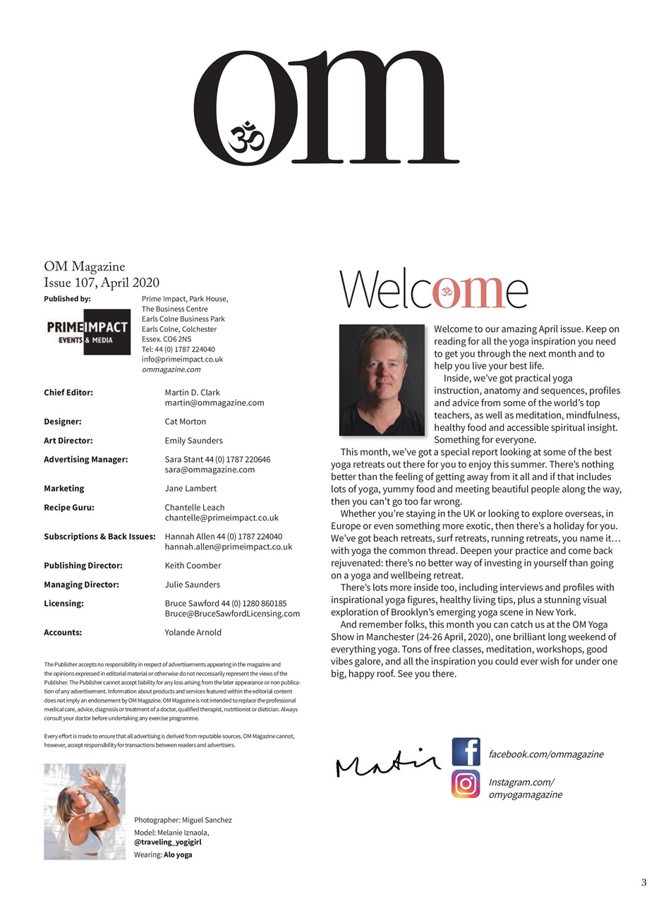 OM Yoga Magazine Preview Pages