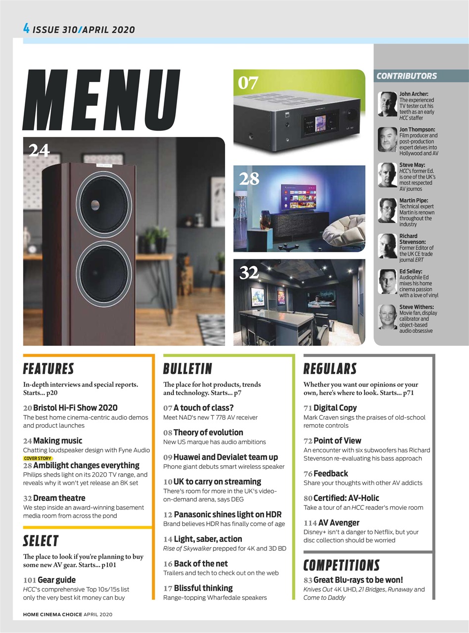 Home Cinema Choice Preview Pages