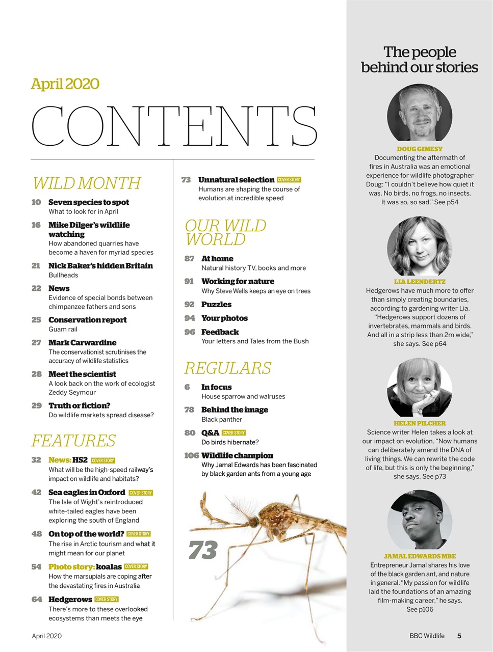 BBC Wildlife Magazine Preview Pages