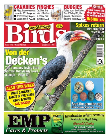 Cage & Aviary Birds issue 18/03/2020