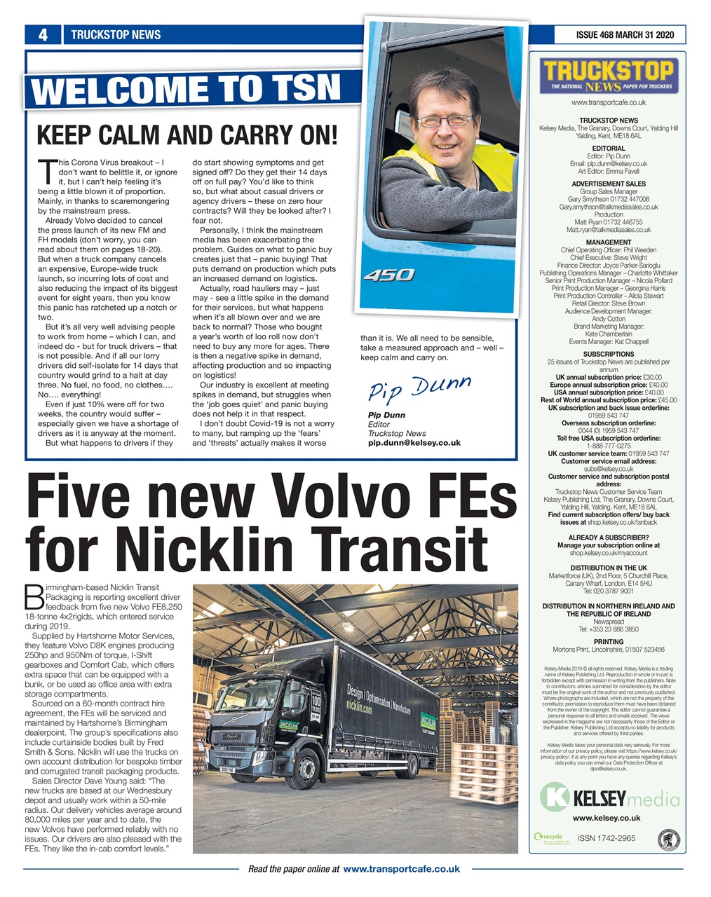 Truckstop News Preview Pages