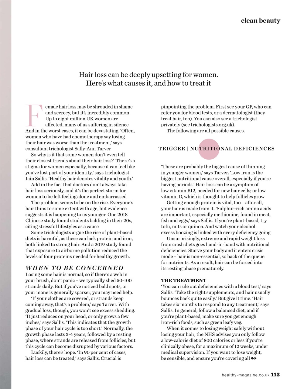 Healthy Magazine Preview Pages