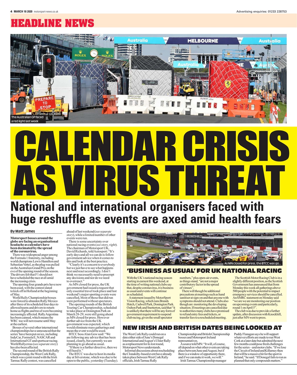 Motorsport News Preview Pages