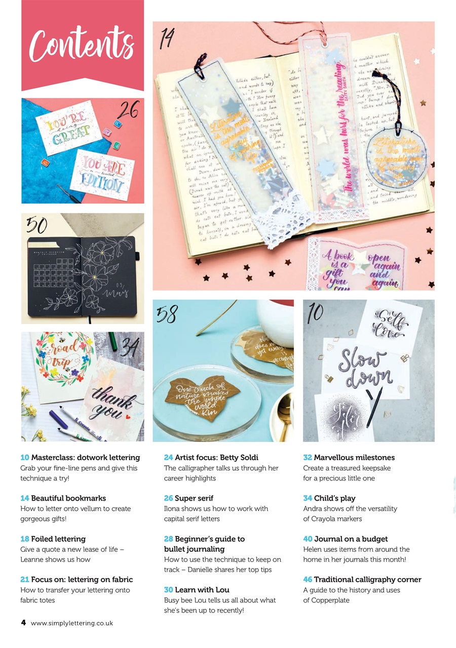 Simply Lettering Preview Pages