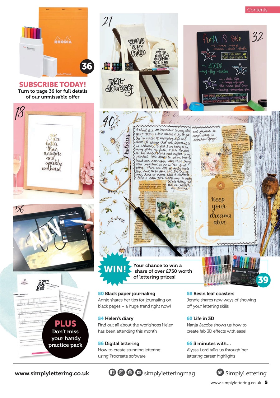 Simply Lettering Preview Pages