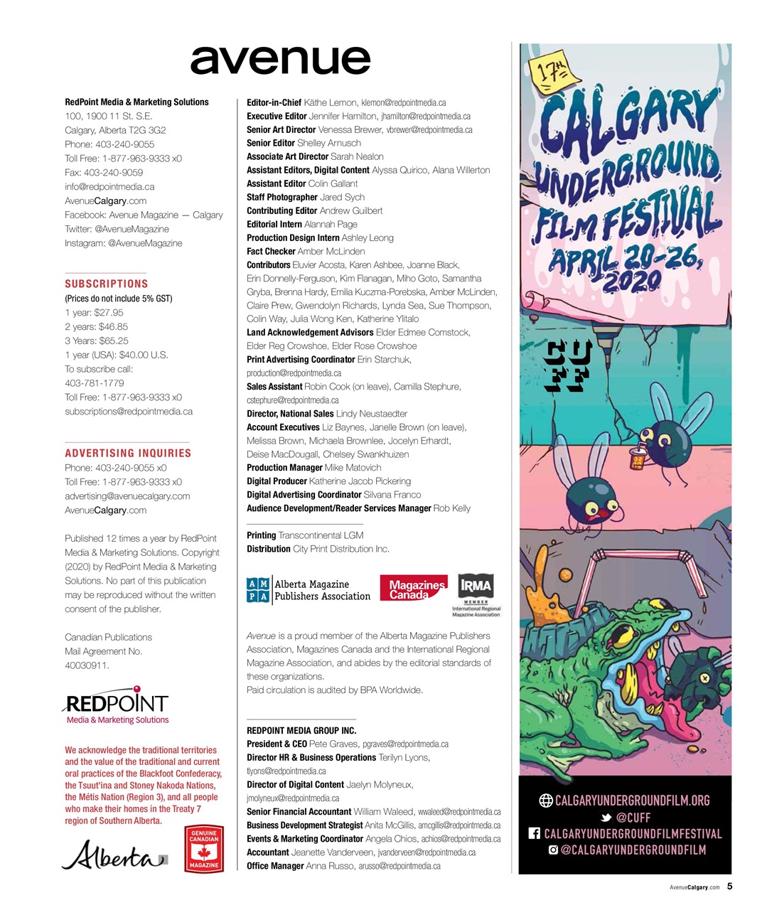 Avenue Calgary Preview Pages