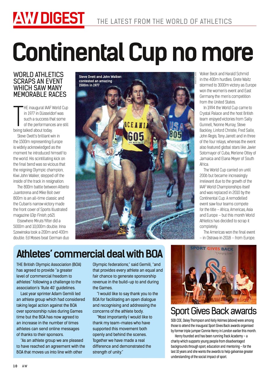 AW – Athletics Weekly Magazine Preview Pages