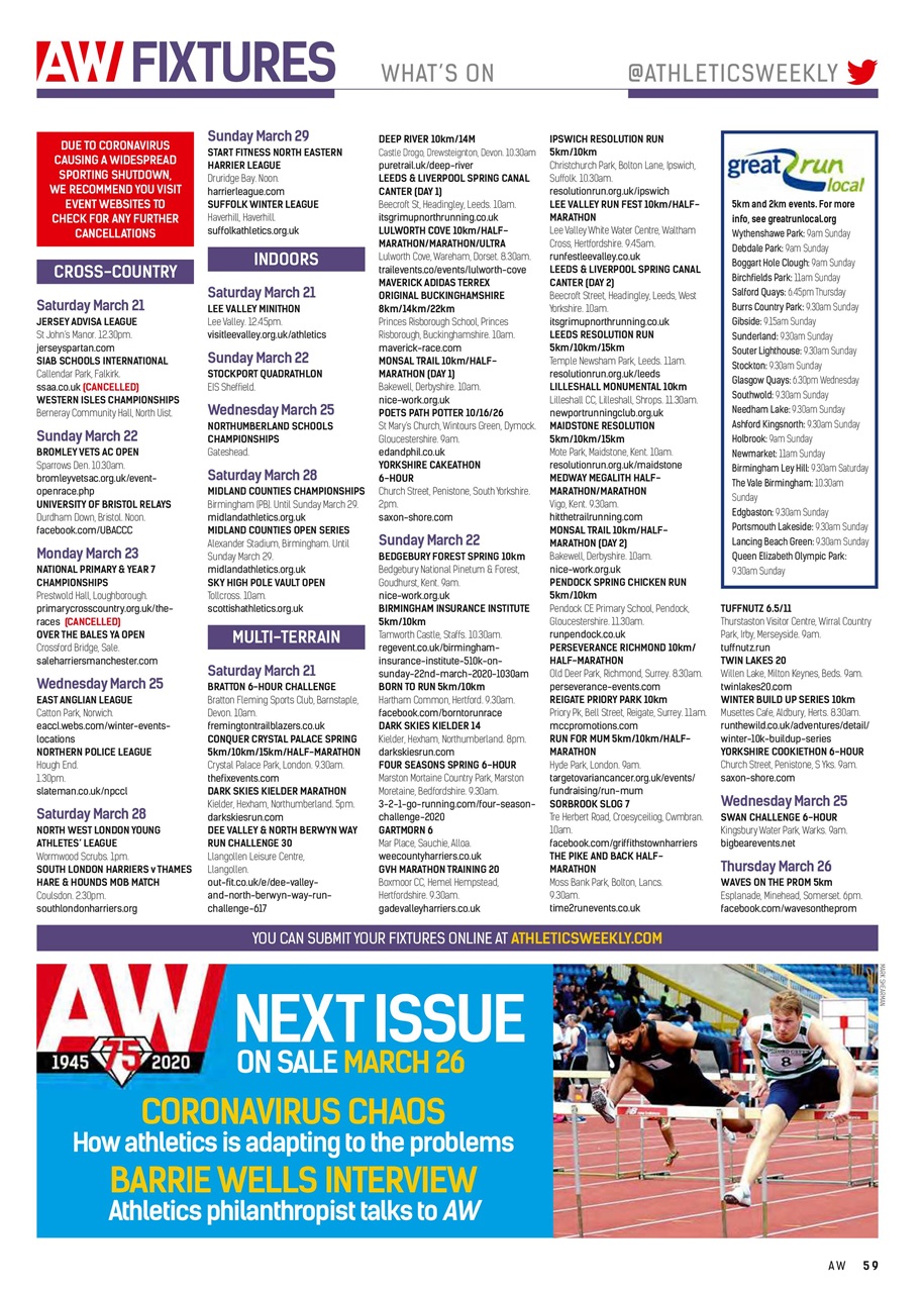 AW – Athletics Weekly Magazine Preview Pages