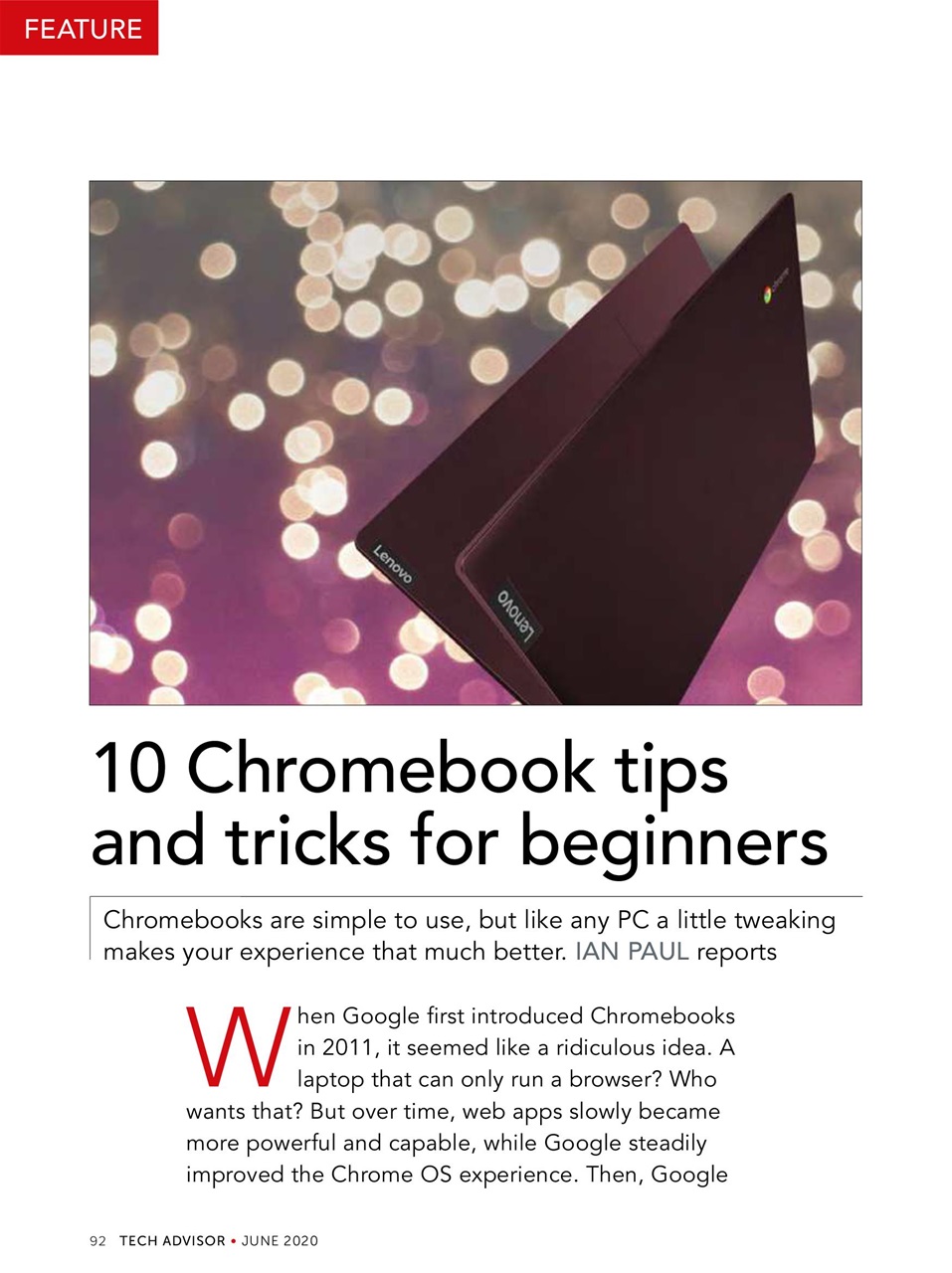 Tech Advisor Preview Pages