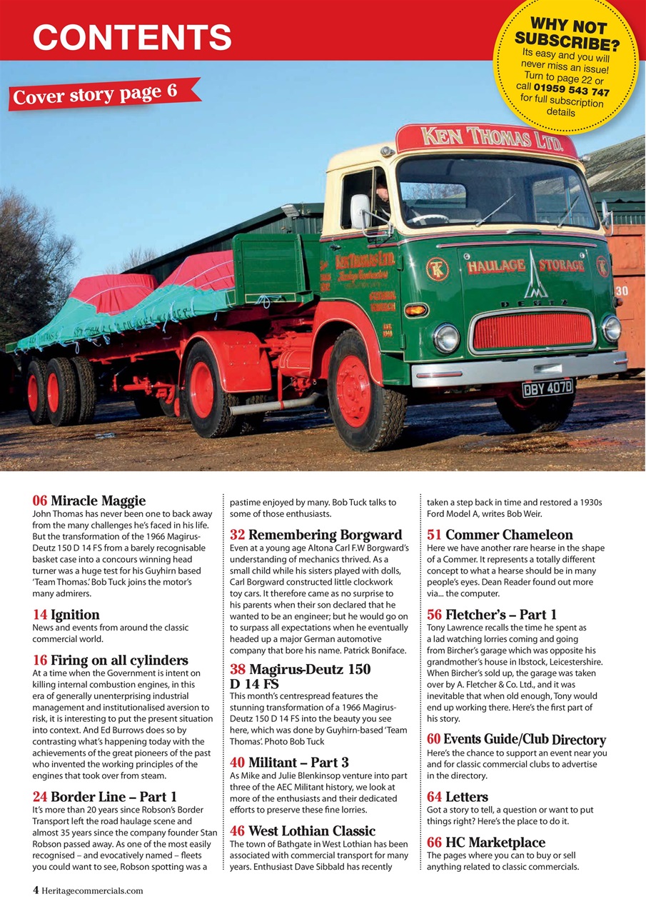 Heritage Commercials Magazine Preview Pages