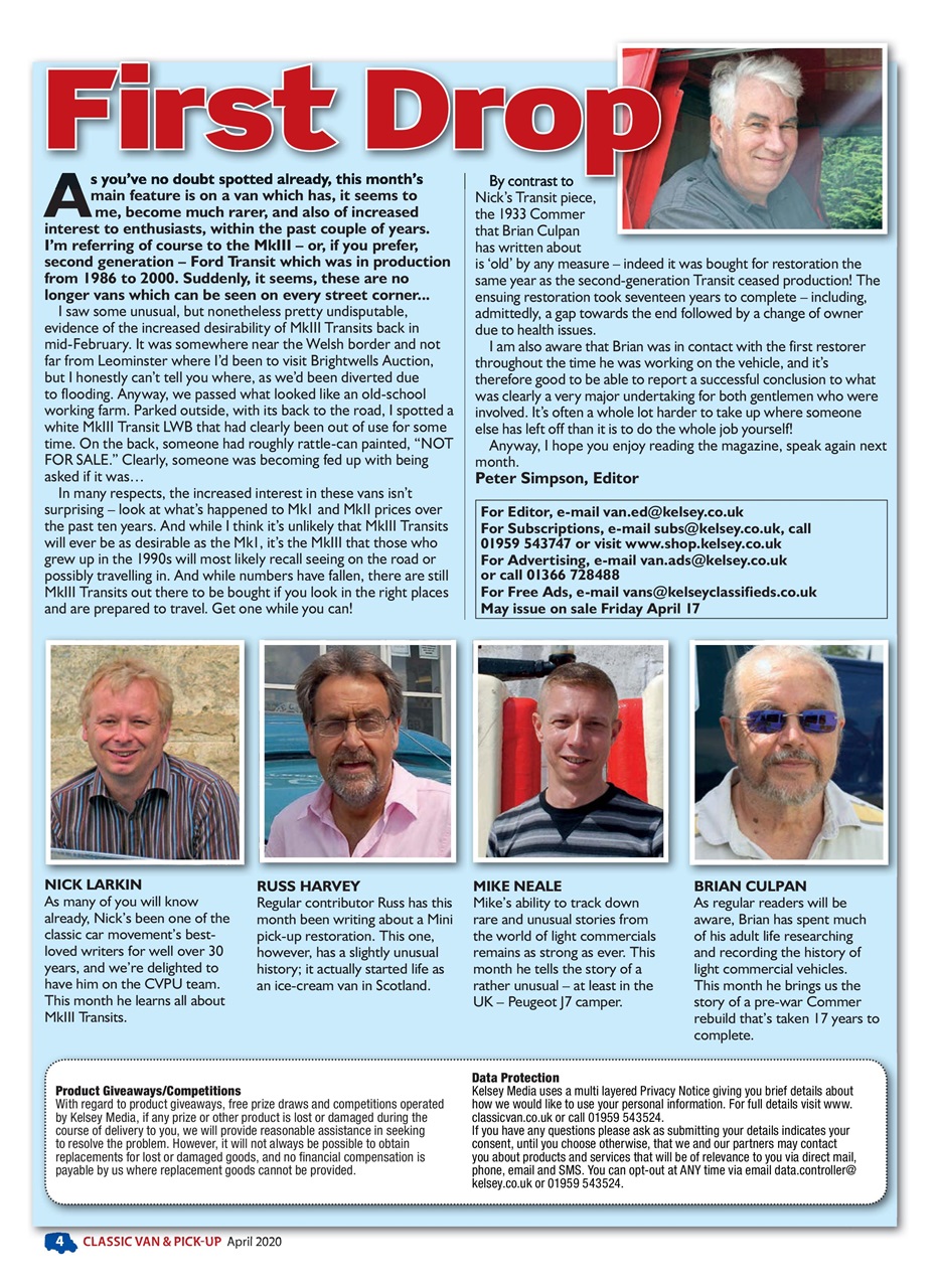 Classic Van & Pick-up Preview Pages