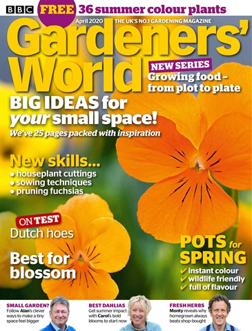 BBC Gardeners’ World Magazine issue April 2020
