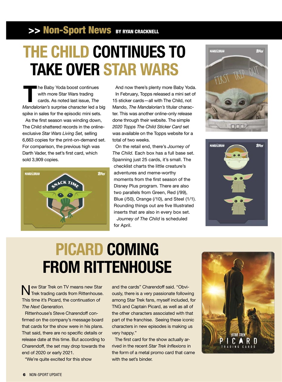 Non-Sport Update Magazine Preview Pages