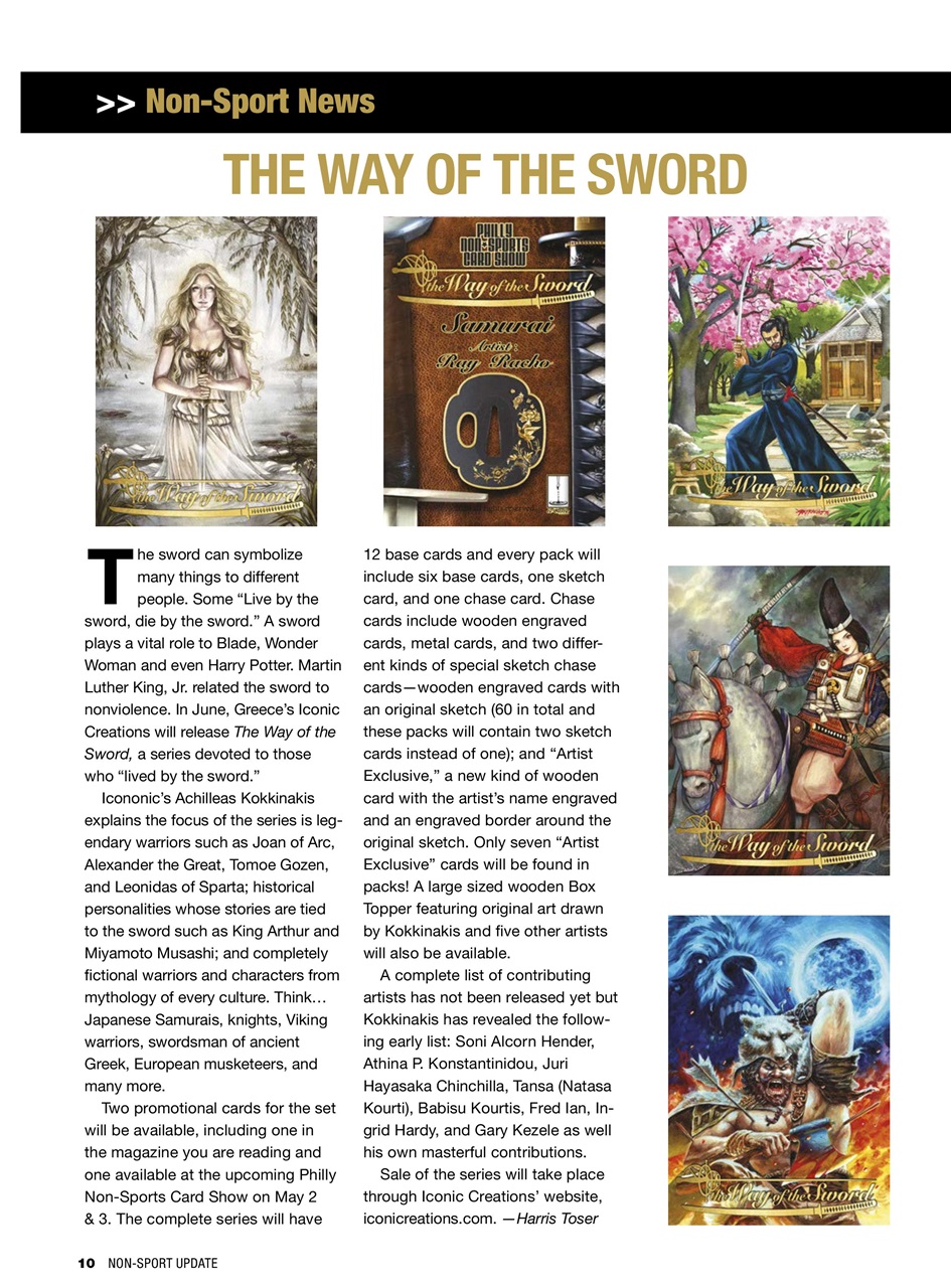 Non-Sport Update Magazine Preview Pages