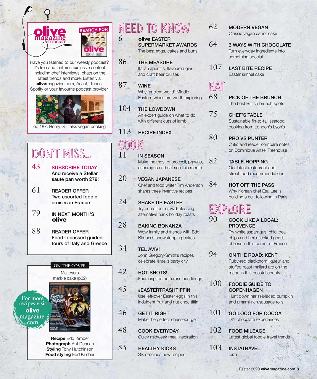 Olive Magazine Preview Pages