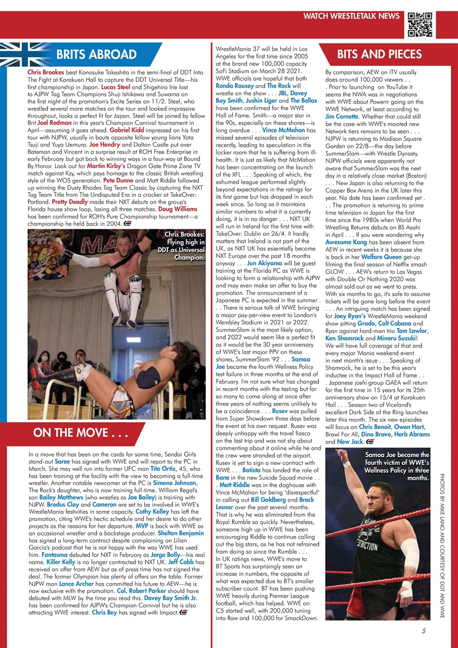 Wrestletalk Magazine Preview Pages