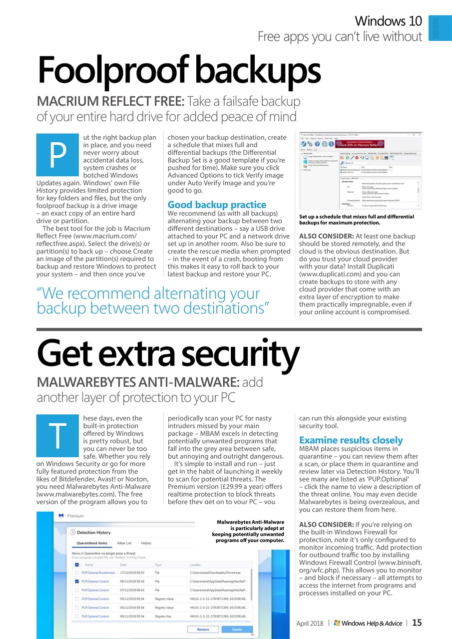 Windows Help & Advice Preview Pages
