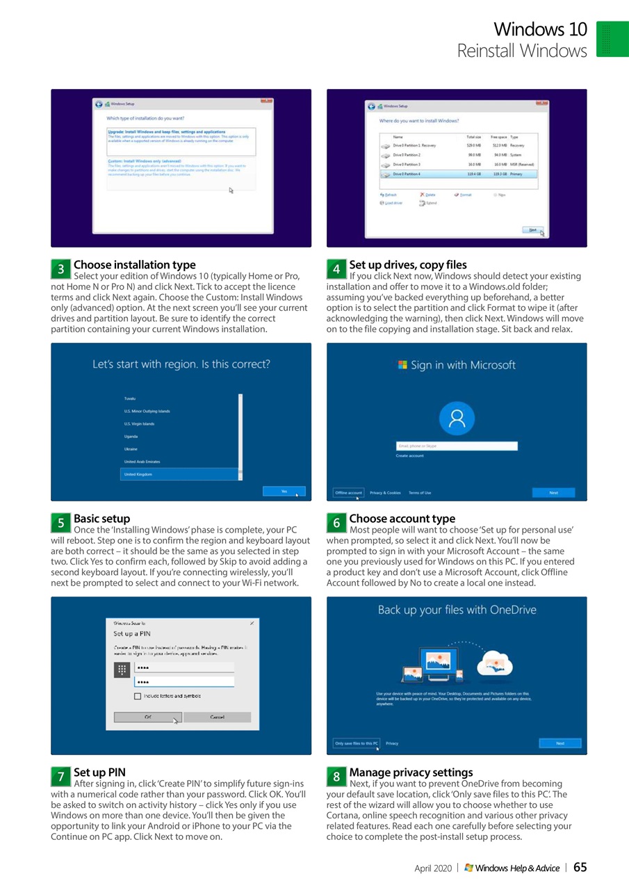 Windows Help & Advice Preview Pages