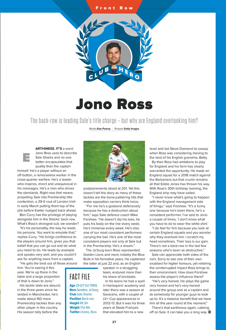 Rugby World Preview Pages