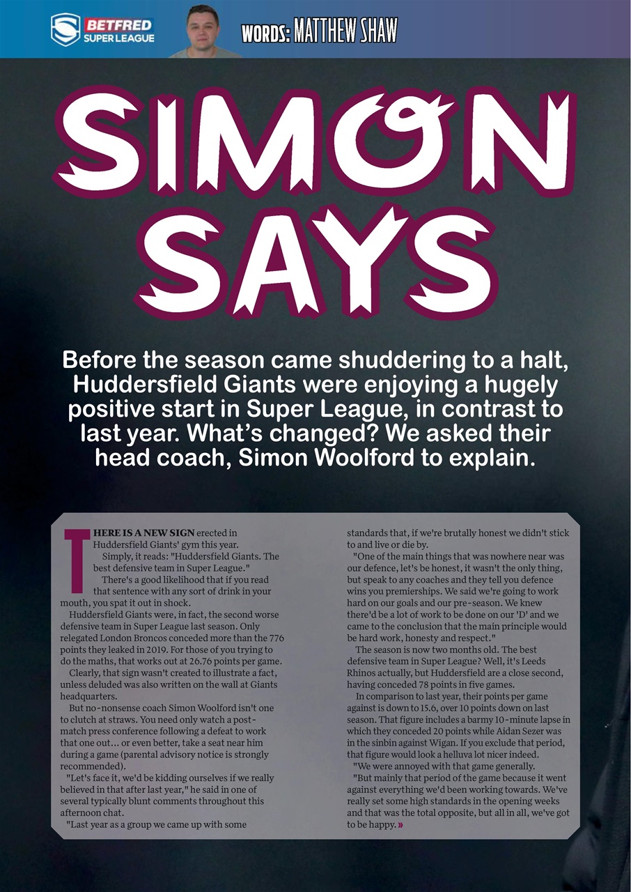 Rugby League World Preview Pages