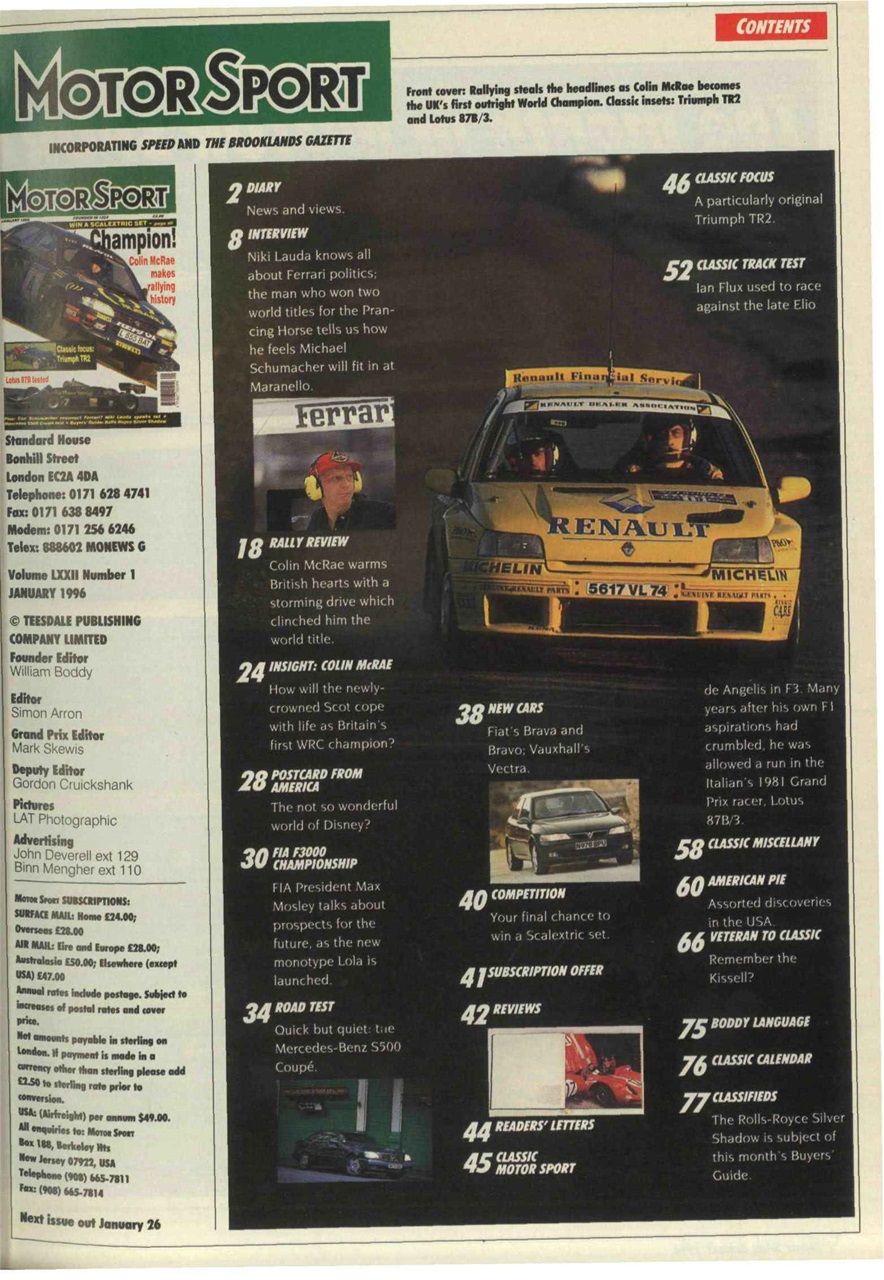 Motor Sport Magazine Preview Pages