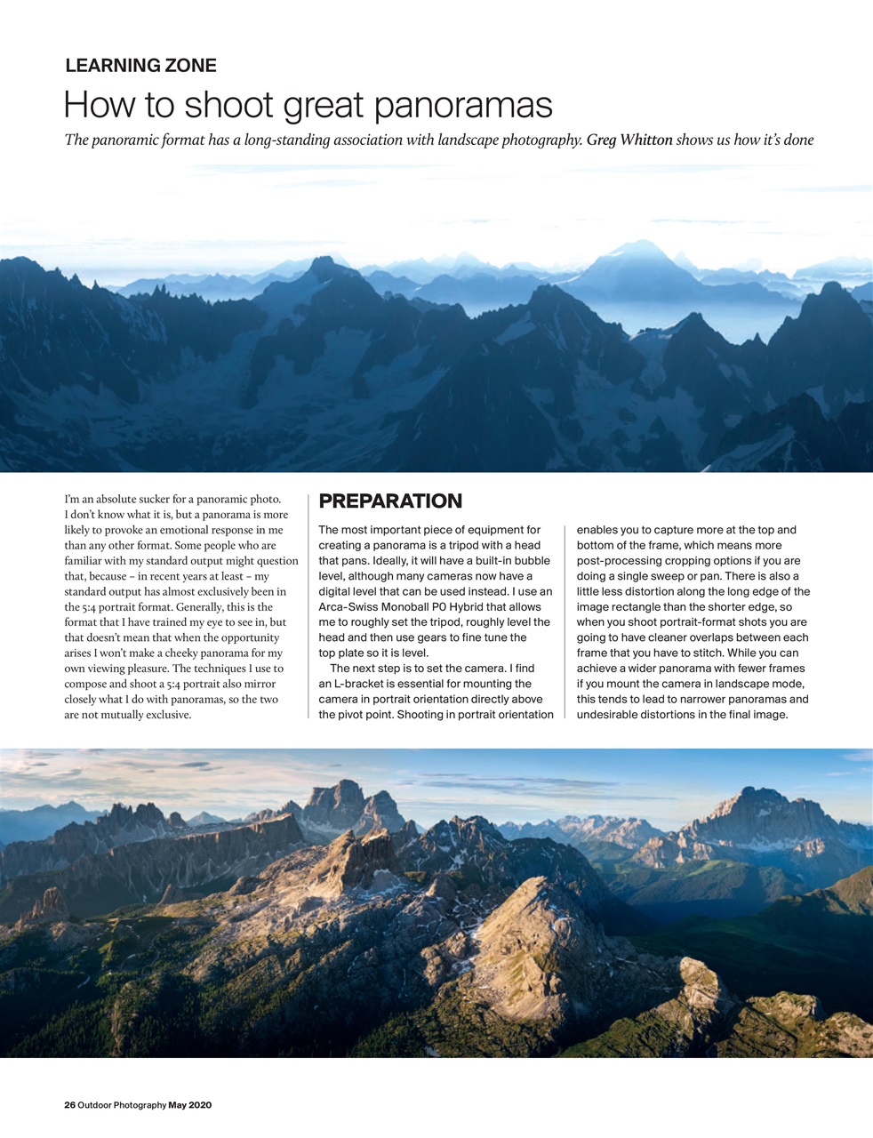 Outdoor Photography Preview Pages