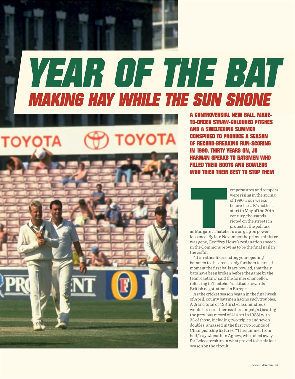 Wisden Cricket Monthly Preview Pages