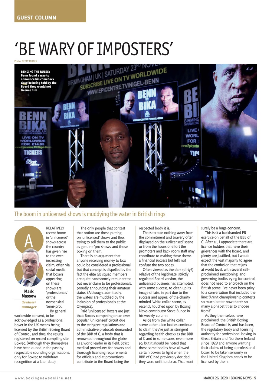 Boxing News Preview Pages