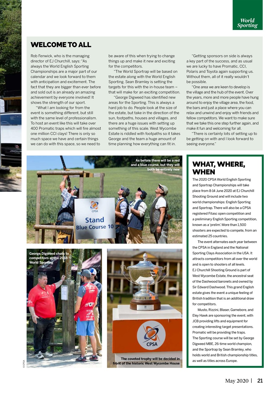 Clay Shooting Preview Pages
