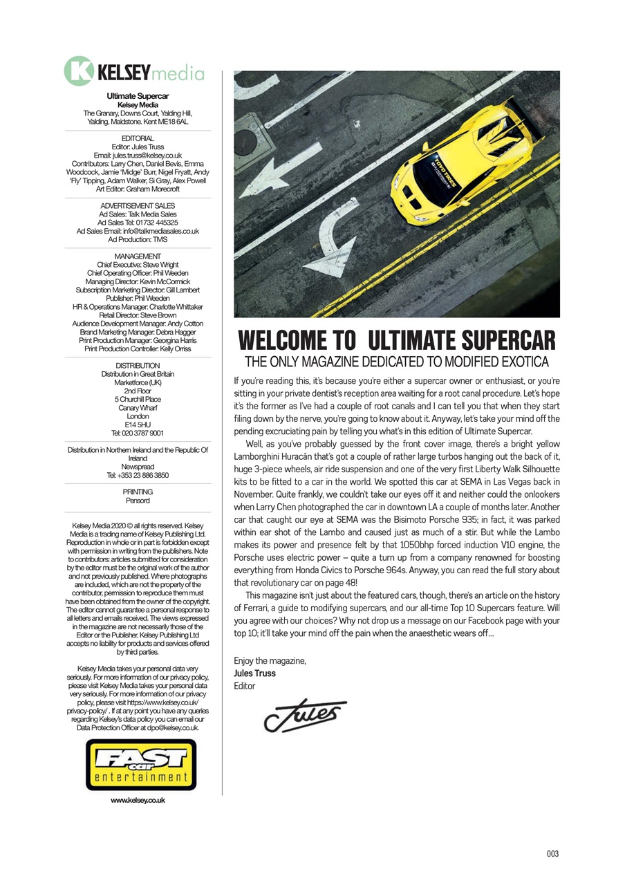 Ultimate Supercar Preview Pages